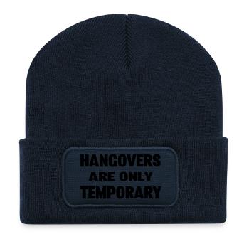 Hangovers Are Only Temporary - Recycled Patch Beanie - french navy - Front