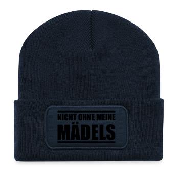 mädels nicht ohne meine - Recycelte Patch Beanie - French Navy - Vorne