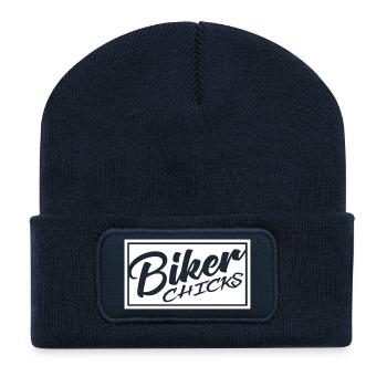 Biker shirt girl shirt - Recycled Patch Beanie - french navy - Front