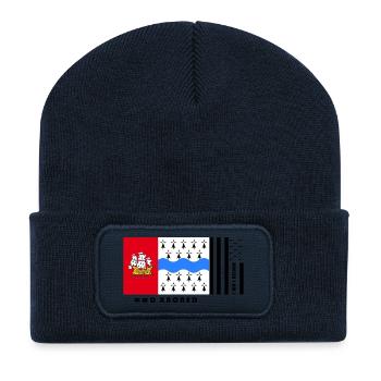 Bretagne - Blason Pays de Nantes - Beanie recyclé à patch - bleu marine - Devant