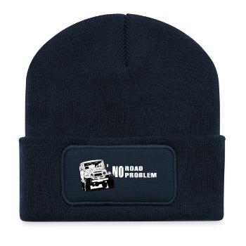 Landcruiser BJ40 No Road No Problem - Beanie recyclé à patch - bleu marine - Devant