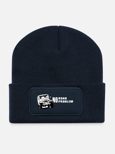 Landcruiser BJ40 No Road No Problem - Recycled Patch Beanie - french navy