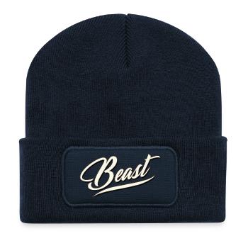 mode bête gym entraînement kraft forte puissance énergie - Beanie recyclé à patch - bleu marine - Devant