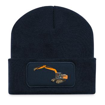 La pelle à godets intervient - Beanie recyclé à patch - bleu marine - Devant