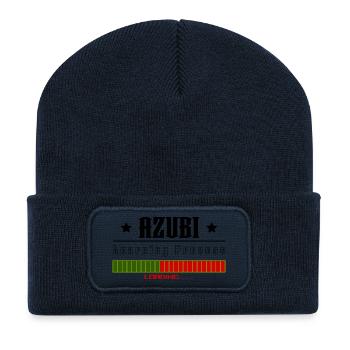 AZUBI learning process loading white tshirt - Recycelte Patch Beanie - French Navy - Vorne