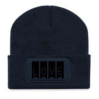 LIEBE. GERADE VERHEIRATET. ES LEBE DIE MARYS. JUNGGESELLINNENABSCHIED - Recycelte Patch Beanie - French Navy - Vorne