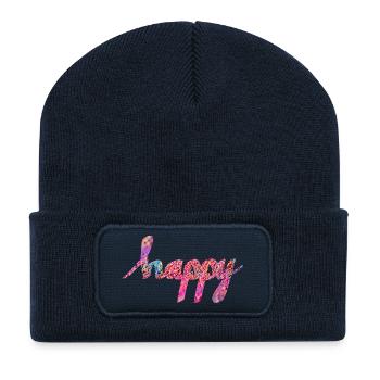HAPPY - Recycled Patch Beanie - french navy - Front