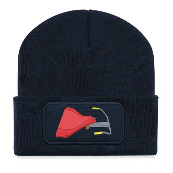 C’est comme ça que je conduisais dans les années 70 et 80 - Beanie recyclé à patch - bleu marine - Devant