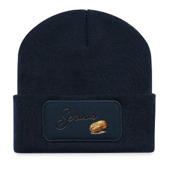 Conception du scénario de Serius Mandel - Beanie recyclé à patch - bleu marine - Devant