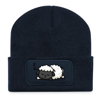 Sleeping lamb - Recycled Patch Beanie - french navy - Front