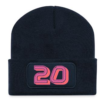20. 20 YEARS. 20th ANNIVERSARY. 20 YEARS ANNIVERSARY. - Recycled Patch Beanie - french navy - Front