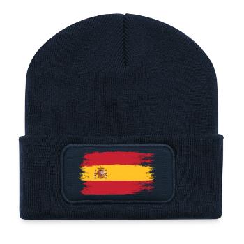 Spanish Flag, Viva Spain, A Symbol of Unity - Recycled Patch Beanie - french navy - Front