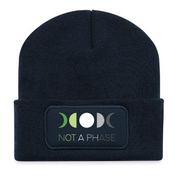 LGBTQ Pride Month - Keine Phase - Aromantic - Recycelte Patch Beanie - French Navy - Vorne