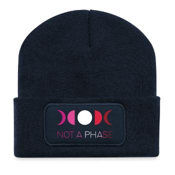 LGBTQ Pride Month - Keine Phase - Lesbisch - Recycelte Patch Beanie - French Navy - Vorne