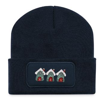 Winterhäuser - Recycelte Patch Beanie - French Navy - Vorne