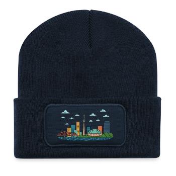 Ville de Toronto, Canada - Beanie recyclé à patch - bleu marine - Devant