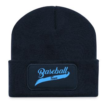 baseball team - Recycelte Patch Beanie - French Navy - Vorne