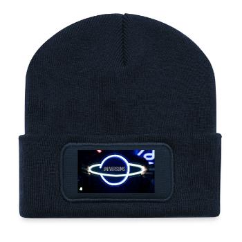Universums - Recycelte Patch Beanie - French Navy - Vorne