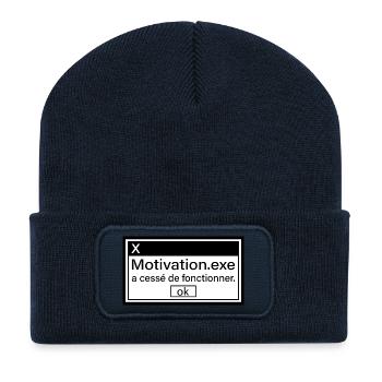 Motivation Geek Gamer Gaming Humor - Recycled Patch Beanie - french navy - Front