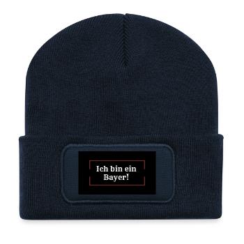 Bayern 1# - Recycelte Patch Beanie - French Navy - Vorne