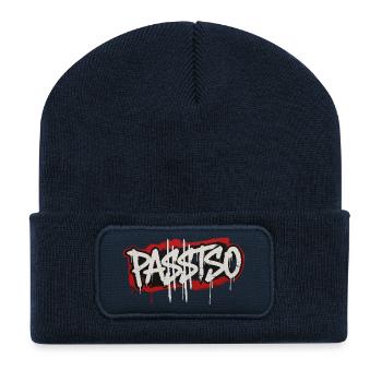 PA$$TSO - Recycelte Patch Beanie - French Navy - Vorne