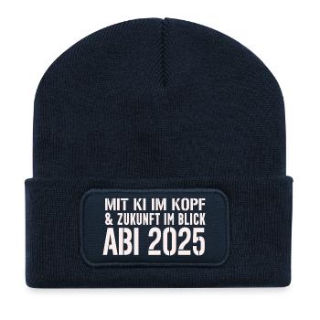 Abi KI 2025 - Recycelte Patch Beanie - French Navy - Vorne