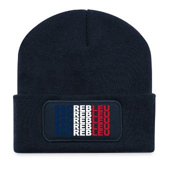 Sacrebleu - Beanie recyclé à patch - bleu marine - Devant