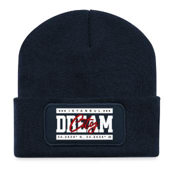 Istanbul Dream City – Streetstyle Design - Beanie recyclé à patch - bleu marine - Devant