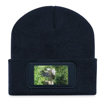 Beautiful big vulture with spread wings - Recycled Patch Beanie - french navy - Front