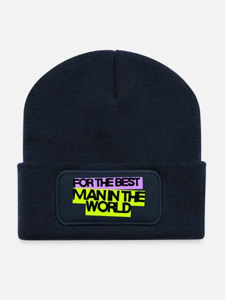 For the best man in the world - Recycelte Patch Beanie - French Navy