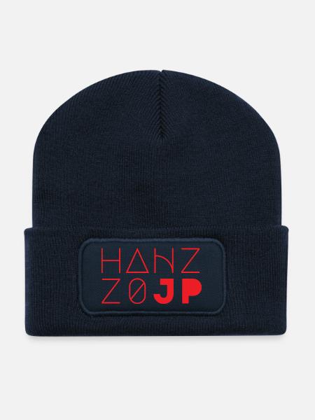 HANZZO - Recycelte Patch Beanie - French Navy