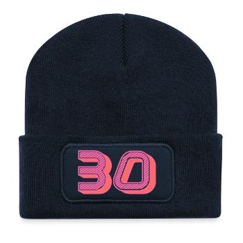 30. 30 ANS. 30e ANNIVERSAIRE. ANNIVERSAIRE 30 ANS. - Beanie recyclé à patch - bleu marine - Devant