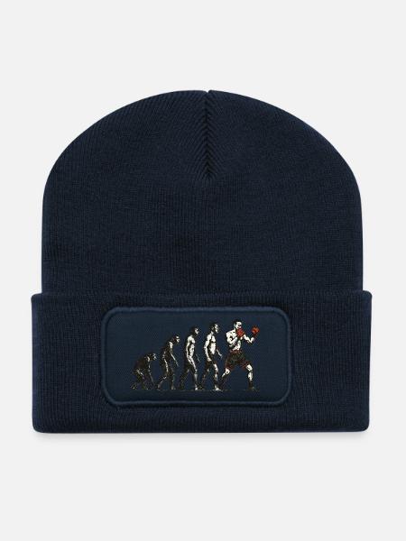 Evolution zum MMA Fighter im Grunge Style - Recycelte Patch Beanie - French Navy