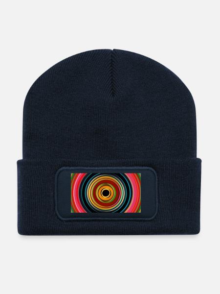 Hypno tunnel - club wear - Recycled Patch Beanie - french navy