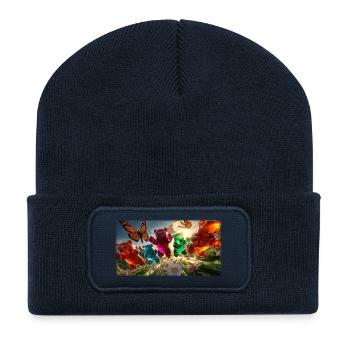 Gummy bear adventure in the spring light - Recycled Patch Beanie - french navy - Front