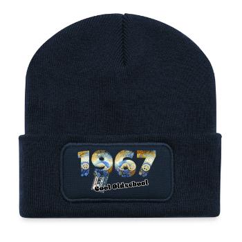 1967 Jahrgang Retro Vintage – Kassette – Cool Olds - Recycelte Patch Beanie - French Navy - Vorne