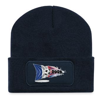 Frankreich 2026 Fußballflaggenexplosion - Recycelte Patch Beanie - French Navy - Vorne