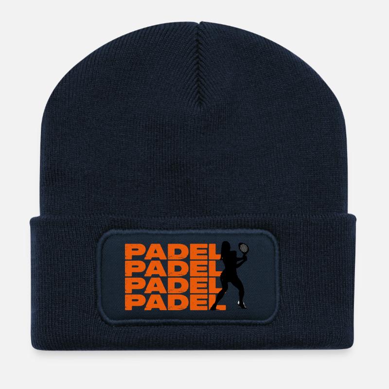 Padel Girl - Beanie recyclé à patch - bleu marine