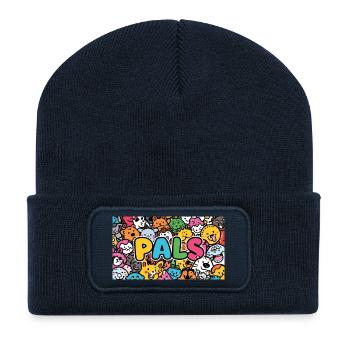 Animal Pals – Kleine Pfoten - Recycelte Patch Beanie - French Navy - Vorne