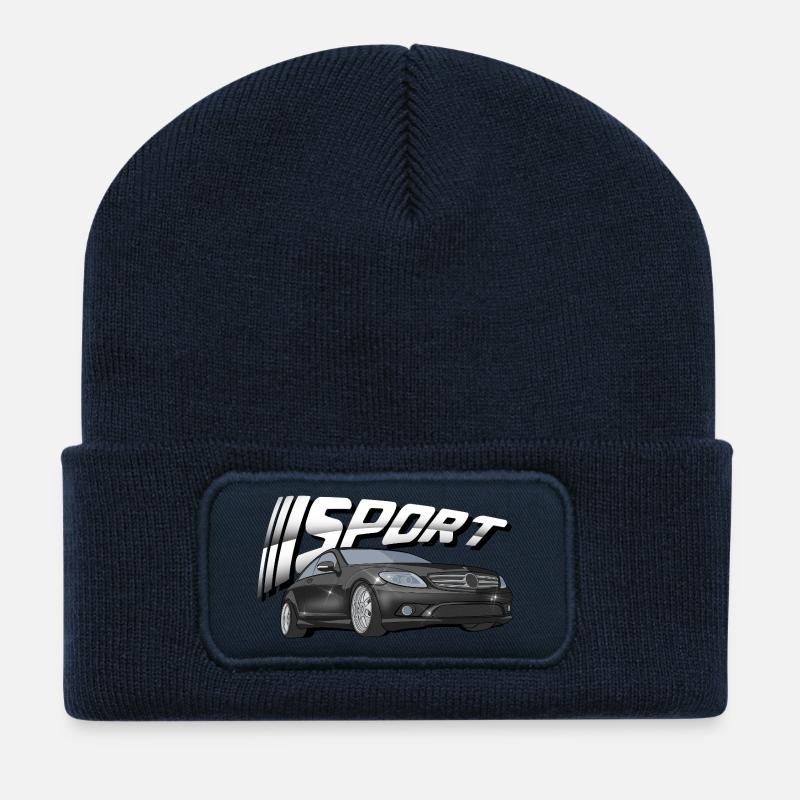 Black glossy sports car cls - Recycled Patch Beanie - french navy