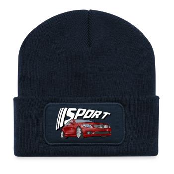 Red sports car - Recycled Patch Beanie - french navy - Front