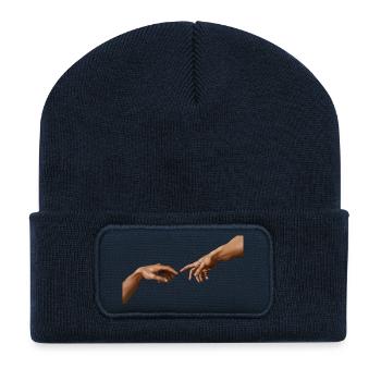 Sechs-Finger-"Schöpfung Adams" KI-Slop - Recycelte Patch Beanie - French Navy - Vorne