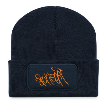 Stuttgart Street Art Souvenir - Recycled Patch Beanie - french navy - Front