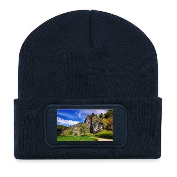 Dream tour along the Black Laber, Upper Palatinate - Recycled Patch Beanie - french navy - Front