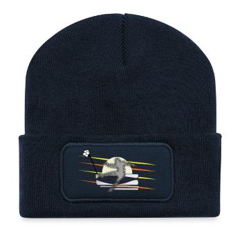 Fußball Fußballspieler - Recycelte Patch Beanie - French Navy - Vorne