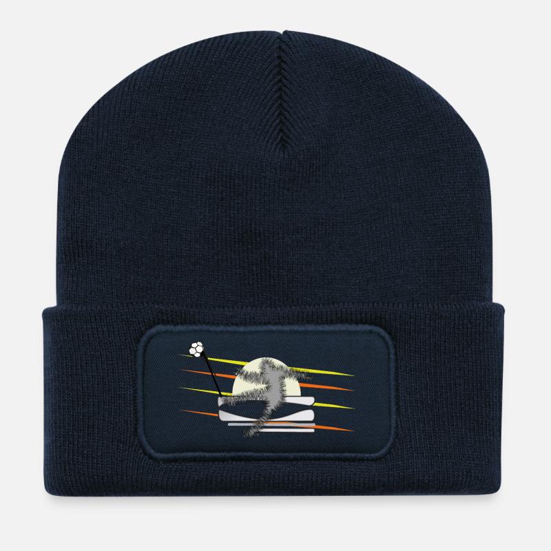 Fußball Fußballspieler - Recycelte Patch Beanie - French Navy
