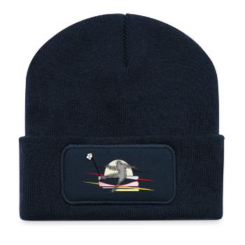 Fußball Fußballspieler - Recycelte Patch Beanie - French Navy - Vorne