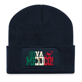 Viva México Football Fan - Recycled Patch Beanie - french navy - Front