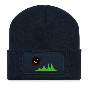 Red_light_green_gras - Recycelte Patch Beanie - French Navy - Vorne