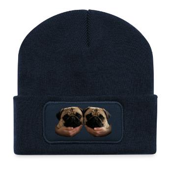 Hold my Mops - Recycelte Patch Beanie - French Navy - Vorne